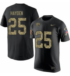 NFL Men's Nike Jacksonville Jaguars #25 D.J. Hayden Black Camo Salute to Service T-Shirt