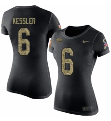 NFL Women's Nike Jacksonville Jaguars #6 Cody Kessler Black Camo Salute to Service T-Shirt