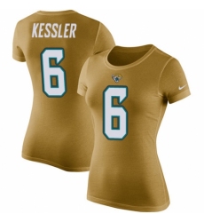 NFL Women's Nike Jacksonville Jaguars #6 Cody Kessler Black Name & Number Logo Pullover Hoodie