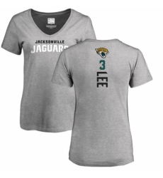 NFL Women's Nike Jacksonville Jaguars #3 Tanner Lee Ash Backer T-Shirt