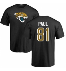 NFL Nike Jacksonville Jaguars #81 Niles Paul Black Name & Number Logo T-Shirt