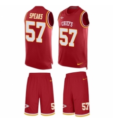 Men's Nike Kansas City Chiefs #57 Breeland Speaks Limited Red Tank Top Suit NFL Jersey