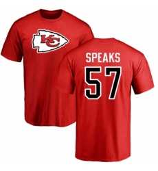 NFL Nike Kansas City Chiefs #57 Breeland Speaks Red Name & Number Logo T-Shirt