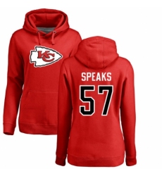 NFL Women's Nike Kansas City Chiefs #57 Breeland Speaks Red Name & Number Logo Pullover Hoodie