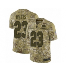 Youth Kansas City Chiefs #23 Armani Watts Limited Camo 2018 Salute to Service Football Jersey