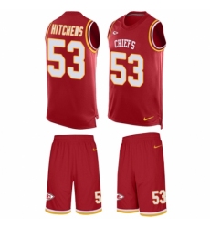 Men's Nike Kansas City Chiefs #53 Anthony Hitchens Limited Red Tank Top Suit NFL Jersey