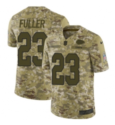 Men's Nike Kansas City Chiefs #23 Kendall Fuller Limited Camo 2018 Salute to Service NFL Jersey