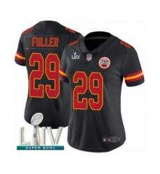 Women's Kansas City Chiefs #29 Kendall Fuller Limited Black Rush Vapor Untouchable Super Bowl LIV Bound Football Jersey