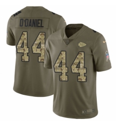 Men's Nike Kansas City Chiefs #44 Dorian O'Daniel Limited Olive/Camo 2017 Salute to Service NFL Jersey