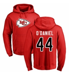 NFL Nike Kansas City Chiefs #44 Dorian O'Daniel Red Name & Number Logo Pullover Hoodie
