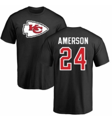NFL Nike Kansas City Chiefs #24 David Amerson Black Name & Number Logo T-Shirt