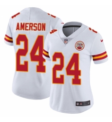 Women's Nike Kansas City Chiefs #24 David Amerson White Vapor Untouchable Limited Player NFL Jersey