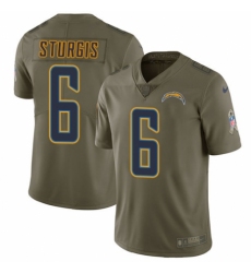 Youth Nike Los Angeles Chargers #6 Caleb Sturgis Limited Olive 2017 Salute to Service NFL Jersey