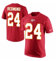 NFL Men's Nike Kansas City Chiefs #24 Will Redmond Red Rush Pride Name & Number T-Shirt