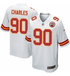 Men's Nike Kansas City Chiefs #90 Stefan Charles Game White NFL Jersey