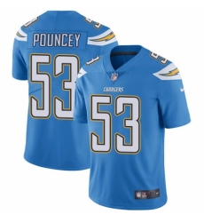 Youth Nike Los Angeles Chargers #53 Mike Pouncey Electric Blue Alternate Vapor Untouchable Elite Player NFL Jersey
