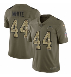 Youth Nike Los Angeles Chargers #44 Kyzir White Limited Olive/Camo 2017 Salute to Service NFL Jersey
