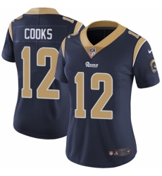 Women's Nike Los Angeles Rams #12 Brandin Cooks Navy Blue Team Color Vapor Untouchable Elite Player NFL Jersey