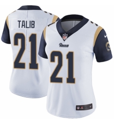 Women's Nike Los Angeles Rams #21 Aqib Talib White Vapor Untouchable Limited Player NFL Jersey