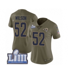 Women's Nike Los Angeles Rams #52 Ramik Wilson Limited Olive 2017 Salute to Service Super Bowl LIII Bound NFL Jersey