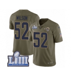 Youth Nike Los Angeles Rams #52 Ramik Wilson Limited Olive 2017 Salute to Service Super Bowl LIII Bound NFL Jersey