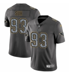 Men's Nike Los Angeles Rams #93 Ndamukong Suh Gray Static Vapor Untouchable Limited NFL Jersey