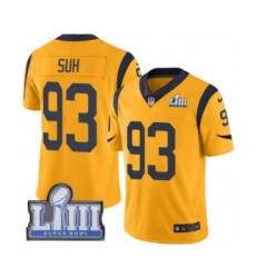 Youth Nike Los Angeles Rams #93 Ndamukong Suh Limited Gold Rush Vapor Untouchable Super Bowl LIII Bound NFL Jersey