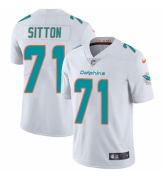 Youth Nike Miami Dolphins #71 Josh Sitton White Vapor Untouchable Limited Player NFL Jersey