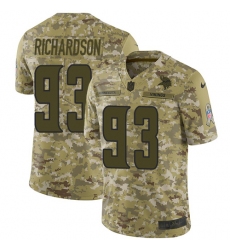 Men's Nike Minnesota Vikings #93 Sheldon Richardson Limited Camo 2018 Salute to Service NFL Jersey