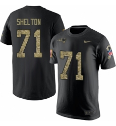 NFL Nike New England Patriots #71 Danny Shelton Black Camo Salute to Service T-Shirt