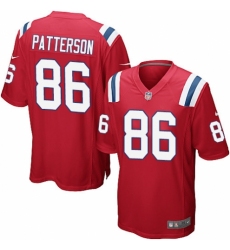 Men's Nike New England Patriots #86 Cordarrelle Patterson Game Red Alternate NFL Jersey
