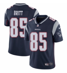 Men's Nike New England Patriots #85 Kenny Britt Navy Blue Team Color Vapor Untouchable Limited Player NFL Jersey