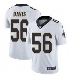 Men's Nike New Orleans Saints #56 DeMario Davis White Vapor Untouchable Limited Player NFL Jersey