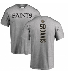 NFL Nike New Orleans Saints #50 DeMario Davis Ash Backer T-Shirt