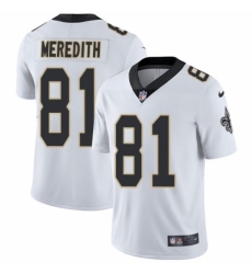 Men's Nike New Orleans Saints #81 Cameron Meredith White Vapor Untouchable Limited Player NFL Jersey