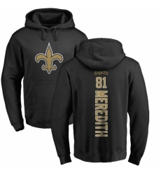NFL Nike New Orleans Saints #81 Cameron Meredith Black Backer Pullover Hoodie