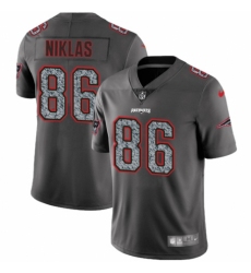 Men's Nike New England Patriots #86 Troy Niklas Gray Static Vapor Untouchable Limited NFL Jersey