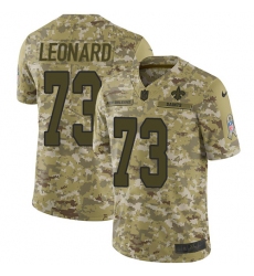 Youth Nike New Orleans Saints #73 Rick Leonard Limited Camo 2018 Salute to Service NFL Jersey