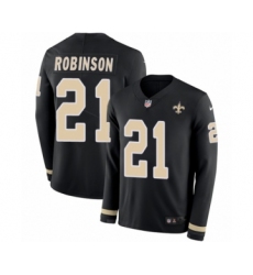 Youth Nike New Orleans Saints #21 Patrick Robinson Limited Black Therma Long Sleeve NFL Jersey