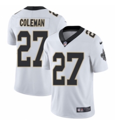 Men's Nike New Orleans Saints #27 Kurt Coleman White Vapor Untouchable Limited Player NFL Jersey