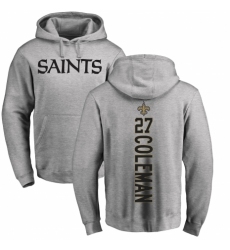 NFL Nike New Orleans Saints #27 Kurt Coleman Ash Backer Pullover Hoodie
