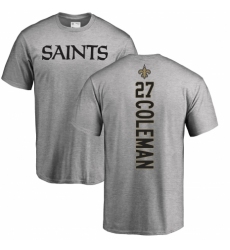 NFL Nike New Orleans Saints #27 Kurt Coleman Ash Backer T-Shirt