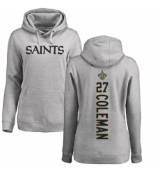 NFL Women's Nike New Orleans Saints #27 Kurt Coleman Ash Backer Pullover Hoodie