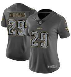 Women's Nike New Orleans Saints #29 Kurt Coleman Gray Static Vapor Untouchable Limited NFL Jersey