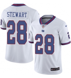 Men's Nike New York Giants #28 Jonathan Stewart Limited White Rush Vapor Untouchable NFL Jerseyy
