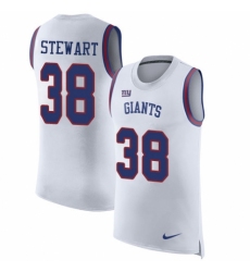 Men's Nike New York Giants #38 Jonathan Stewart White Rush Player Name & Number Tank Top NFL Jersey