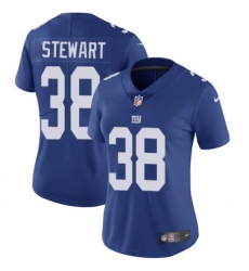 Women's Nike New York Giants #38 Jonathan Stewart Royal Blue Team Color Vapor Untouchable Elite Player NFL Jersey