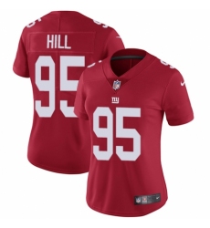 Women's Nike New York Giants #95 B.J. Hill Red Alternate Vapor Untouchable Elite Player NFL Jersey