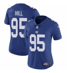 Women's Nike New York Giants #95 B.J. Hill Royal Blue Team Color Vapor Untouchable Elite Player NFL Jersey