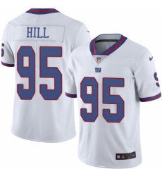 Youth Nike New York Giants #95 B.J. Hill Limited White Rush Vapor Untouchable NFL Jersey
